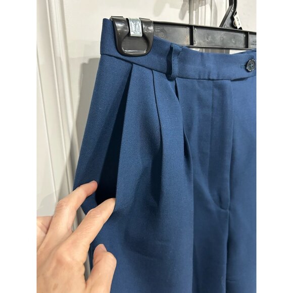 Talbots Petites Worsted Wool Belt Hoops Workwear Pleated Trousers SIze 6P Preppy - Picture 4 of 10